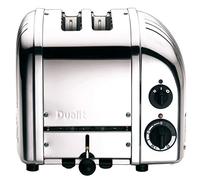 Dualit NewGen 2S - Tostadora, material acero inoxidable, color gris | Tostadora retro con elementos calefactores ProHeat®, bronceado uniforme, temporizador mecánico, palanca manual