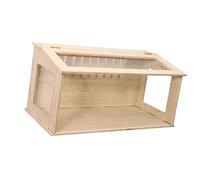 Dualoai Jaula de Madera para Hámsteres Y Animales Pequeños con Tapa Abatible para Alimentación, Lados Transparentes 60cm