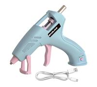 Dualoai Máquina de Pegamento Termofusible Inalámbrica, Boquilla de Aleación de Aluminio, Portátil, Precalentamiento Rápido para, Manual, Azul