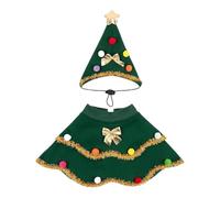 Dualoai Sombrero de Disfraz Navideño con Capa, Regalo para Mascota, Ropa de Halloween para Disfraz de Que Camina, M
