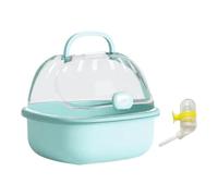 Dualoai Transporte de Animales Pequeños, Accesorios de Hámster, Transparente con Una Botella de Agua para Ratones de Ardilla de Escala