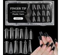 Duals Forms - Moldes de gel para uñas de polietileno, 288 unidades, puntas acrílicas para constructores, diseños de manicura, extensión de uñas