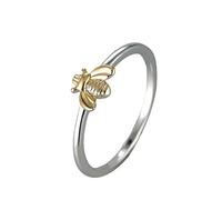 Duan - Bonito anillo de oro con diseño de abeja de miel para mujer, anillo de boda fino, anillo de dedo de la suerte, anillo de nudillos, talla 6-10 (código 8 de EE. UU.)
