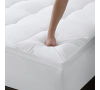 DUANDUAN Sobrecolchón 180 x 200 cm - Cubrecolchón Suave con Relleno de Microfibra de 900 g/m² - Funda de colchón para colchones de 10-30 cm - Lavable a máquina