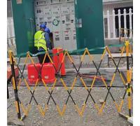 DUANHOZ Barricada retráctil Extensible para Control de tráfico - Barrera de Seguridad Amarilla y Negra para Control de multitudes en Eventos al Aire Libre (1,2 m x 1 m)