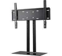 DUANHOZ Base Universal para TV, Base de Vidrio Templado Resistente y Ajustable en Altura de 4 Capas, Base/Soporte para TV de Escritorio