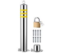 DUANHOZ Bolardo de Seguridad para Plaza de Aparcamiento, bolardo de Acero Inoxidable con candado, Multicolor, Varios tamaños (800x76 mm)