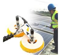 DUANHOZ Cepillo eléctrico de Limpieza para Paneles solares, Limpiador de Doble Cabezal con Varilla telescópica de 3,5/5,5/7,5 m, Limpia de 500 a 750 m² por Hora, Herramienta efic