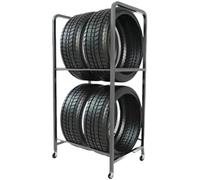 DUANHOZ Estantería para neumáticos, estantería rodante para neumáticos de pie, Soporte para neumáticos de Taller o Garaje para Llantas/neumáticos de Respaldo/Ruedas de Oruga, SOP