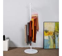 DUANHOZ Expositor de Bufandas en Espiral de Metal con Colgador de Almacenamiento, Estilo Industrial, de pie, para Cabello, hiyab, Bufandas, Leggings, Cinturones de Tae Kwon Do, p