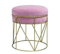 DUANHOZ Fstool, Taburete bajo Redondo de Lujo de Mediados de Siglo, Mesa Auxiliar Fstool, Pata de Metal extraíble/C