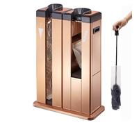 DUANHOZ Máquina automática Comercial para envasar Paraguas mojados, dispensador de Bolsas de Acero Inoxidable con Ruedas, Ideal para centros comerciales, oficinas y hoteles: una