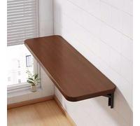DUANHOZ Mesa Plegable de Pared Que Ahorra Espacio, diseño con alas abatibles para Cuarto de Lavado, marrón, 80x40cm - Mesa Plegable de Pared versátil y Elegante para Cualquier ha