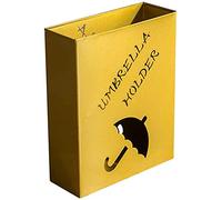 DUANHOZ Paragüero de Metal Dorado, Soporte Independiente para oficinas de Hotel, escurridor de Paraguas de Hierro con 10 Orificios Que Ahorra Espacio, 33 x 13 x 41 cm