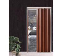 DUANHOZ Puerta Plegable Tipo Concertina de PVC, versátil, con Panel Deslizante y Tirador, 76,2 x 203,8 cm, 81,2 x 203,8 cm, 122,1 x 203,8 cm, Ideal para Separar Espacios Temporal