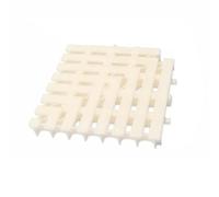 DUANHOZ Rejillas para Piscinas Color Hueso - Cubiertas de Canal de plástico de 30x30 cm para Patios, entradas de vehículos y decoración de Piscinas - Paquete de 2 para Uso reside