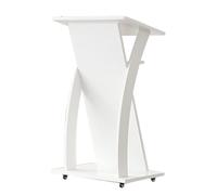 DUANHOZ Soporte de Atril, Soporte de Atril con Ruedas, Atril de pie, Soporte de Atril de Madera en ángulo para Iglesia con taquillas incorporadas. para Usar en el Aula, en Bodas