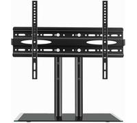 DUANHOZ Soporte de TV de Escritorio, Soporte Universal para TV con Base de Vidrio Templado, Altura Ajustable, Apto para televisores de 40 a 65 Pulgadas.