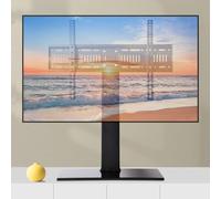 DUANHOZ Soporte Universal Giratorio para TV, Base de Escritorio para TV de 32 a 65 Pulgadas, Altura Ajustable, con Base de Vidrio Templado.