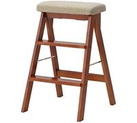 DUANHOZ Taburetes Plegables, taburetes escalón, taburetes con Escalera para el hogar, taburetes portátiles, sillas para Adultos, taburetes de Cocina, Bancos Altos de Madera maciz