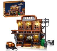 DUANT 39116 Cowboy Town Bar Bloques de sujeción con iluminación LED, 1834 piezas, estilo occidental, juguete de construcción, para adultos y jóvenes, coleccionable y objeto de exposición