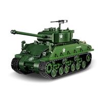 DUANT 97010 M4 Sherman Medium Tank Block Set, 1682 Unidades Militar 1:28 Modelo de Bloque Juguete, Tanque Modelos para Decoración de Espacio o Colección, Entusiastas Militares