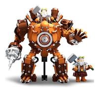 DUANT Juego de robot de guerra Cyberpunk, estructura mecánica retro steampunk, serie temática de juguetes MOC, figuras de guerra steampunk para coleccionistas adultos y exhibición (edificio z)