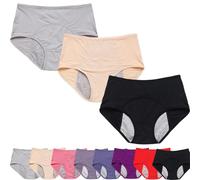 Duares - Ropa interior a prueba de fugas para mujer, ropa interior reutilizable para incontinencia de más de 60 #s (3 unidades, C, 7XL)
