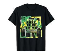 Dub Reggae Cultura del Sistema de Sonido Camiseta gráfica económica, Hombre, Negro, S