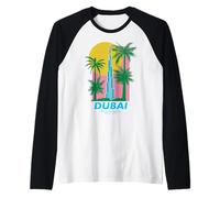 Dubai Burj Khalifa Art Modern Travel Poster Eau Camiseta Manga Raglan