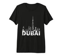 Dubai Burj Khalifa Skyscraper Skyline Emiratos Árabes Unidos Camiseta Premium