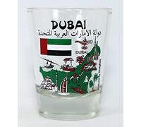 Dubai United Arab Emirates (UAE) Landmarks Collage Shot Glass by World By Shotglass