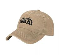 DubaiCi ty Illustation Washed Baseball Cap Art Print Stylish Hip Hop Hats Summer Men Adult Outdoor Sun Proof Baseball Tops