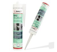 dubaust BAS24 Silicona Sellador Neutro para Construcción Silicona para Ventanas Silicona Neutro para Interior/Exterior Resistente a la intemperie Altamente Elástico Cartucho de 310ml (Transparente)