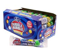 Dubble Bubble, Bola de goma de mascar - gomas de frutas surtidas - dulces de goma - tubos de 18 g, caja de 36