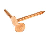 Dubbs Hardware 1.5-Inch Pure Copper Roofing Nails - 10 oz Pack of Solid Copper Slate Spikes for Roofing, Flashing, Furniture, and Boat Building - 3/8" Head Diameter - Made in The USA