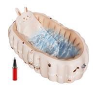 Dubbulon Bañera Inflable Para Bebé - Bañera De Viaje Portátil Con Asiento Antideslizante - Piscina Plegable Para Niños Bebés Baño Casa Viajes Camping Playa Vacaciones