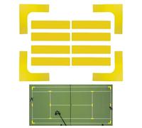 Dubbulon Conjunto De Marcadores De Líneas para Pista,Marcadores Desplegables para Límites En Canchas De Pádel Tenis para Exteriores | Accesorios Deportivos Resistente al Viento para Lanzar en Escuela