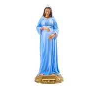 Dubbulon Figura Virgen Maria Embarazada - Estatua del Embarazo De La Virgen María, Estatua De Resina Pintada A Mano | Estatua De La Madre De Dios Jesús, Decoración De Interiores Religiosa Católica