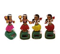 Dubbulon Figuras Danzantes Solares Chica Hawaiana - Juguete con Energía Solar | Bailarina Hawaiana Coche Movedor Decoración del Coche Solar | Hulas De Girl Solar Figura para Coche, Oficina
