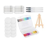 Dubbulon Kit Pintura con Textura Espuma | 24 colores divertidos creativos rotuladores pintura manualidades DIY - Manualidades de Arte de Bricolaje con Textura de Espuma,para Preescolar y Jardín de