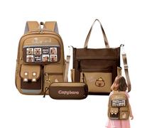 Dubbulon Mochila Capibara,Mochila Reflectante Grande Con Diseño Bonito Y Compartimentos - Bolso Con Estuche Para Lápices De Gran Capacidad Para Viaje, Picnic, Juventud, Niños, Graduación,