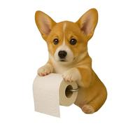 Dubbulon Portarrollos de Papel Higiénico - Soporte Decorativo para Rollos De Papel con Diseño De Perro Adorable | Dispensador De Pañuelos Decoración Divertida Accesorio para Baño Decoración Hogar