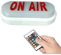 DUBEI on AIR - Señal luminosa, 16 tipos de conversión de luz, USB LED neón Schid Radio DJ, con mando a distancia, para biblioteca de café, grabación de radio estudio