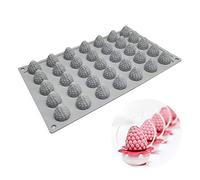 DUBENS Moldes de pastel de silicona de arándano 35 cueva frambuesa fresa postre colocación decoración molde fondant pasteles hornear