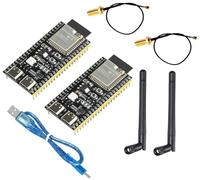 DUBEUYEW 2pcs ESP32-S3 DevKitC-1 N16R8 ESP32 S3 WROOM-1-N16R8 Módulo WiFi + 5.0 Bluetooth Internet Junta de Desarrollo con 2.4GHz Antena y un Cable de Datos