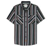 Dubinik® Camisa Bambu Hombre Camisas Hombre Manga Corta Casual Ligera Vintage Bolsillo Cuadros Camisa Manga Corta Hombre Gris Y Negro Y Borgoña 3XL