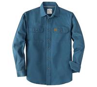 Dubinik® Camisa de Trabajo para Hombre Camisas con Bolsillos Camisa Trabajo Hombre Manga Larga Casual Botones Algodón Camisa