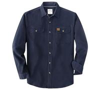 Dubinik® Camisa de Trabajo para Hombre Camisas con Bolsillos Camisa Trabajo Hombre Manga Larga Casual Botones Algodón Camisa