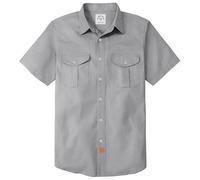 Dubinik® Camisas Hombre Manga Corta Bolsillos Dobles Camisas para Hombre De Trabajo Botones Camisa Algodón Hombre Casual